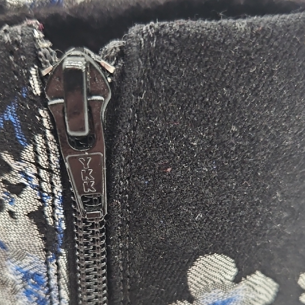 SO Floral Embroidered Ankle Boots - Black and Blue - Picture 6 of 14